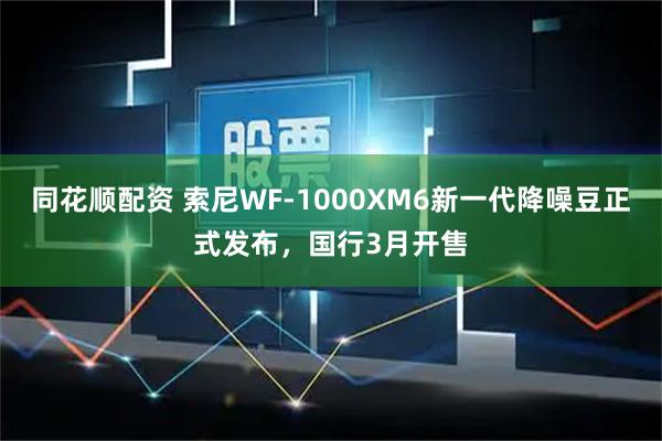 同花顺配资 索尼WF-1000XM6新一代降噪豆正式发布，国行3月开售